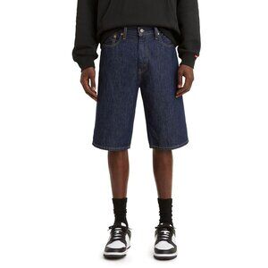 New! Levi's 469 Loose Shorts Indigo Denim Blue Jeans Shorts 100% Cotton
